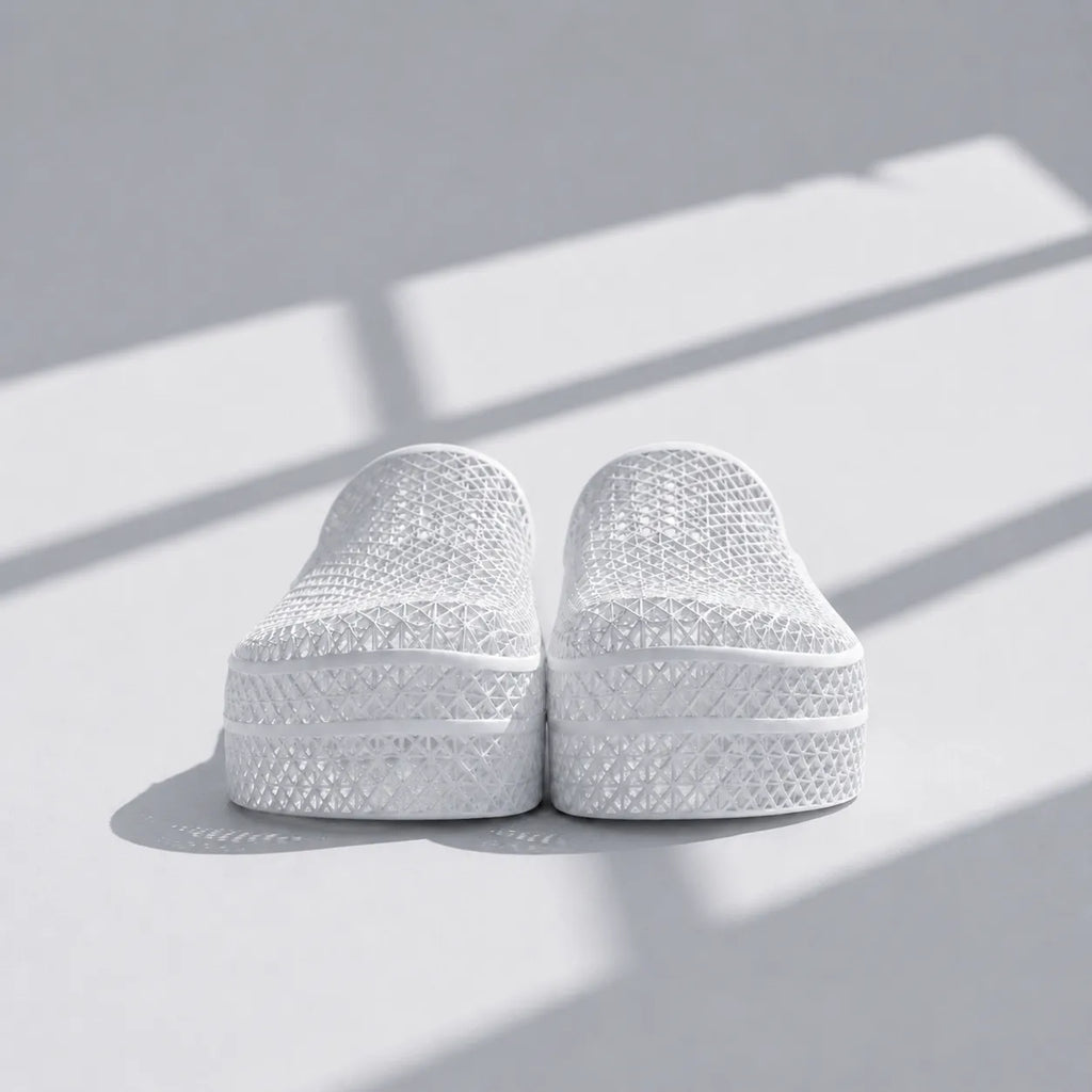 TRANSIT 01 3D printed mule — open lattice upper and platform sole